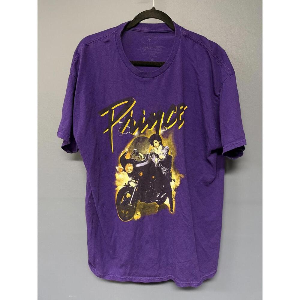 Prince Purple Rain Motorcycle Graphic T-Shirt Purple XL The Prince Estate